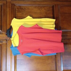 Set of three women plus size 2XL tank tops Blair almost new hot pink yellow blue